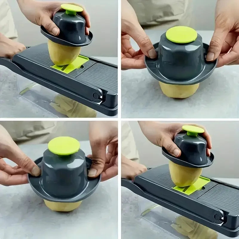 14Set of multifunctional grater, potato shredded vegetables, dicing, handy gadget slicer, kitchen for home, lazy shredding