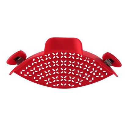 Silicone Colander - Clip On Pot Strainer for Kitchen, Pasta Vegetable Fruit Wash Filter, Salad Spaghetti Draining Basket