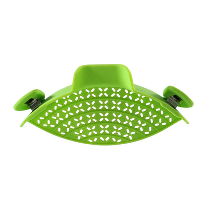 Silicone Colander - Clip On Pot Strainer for Kitchen, Pasta Vegetable Fruit Wash Filter, Salad Spaghetti Draining Basket