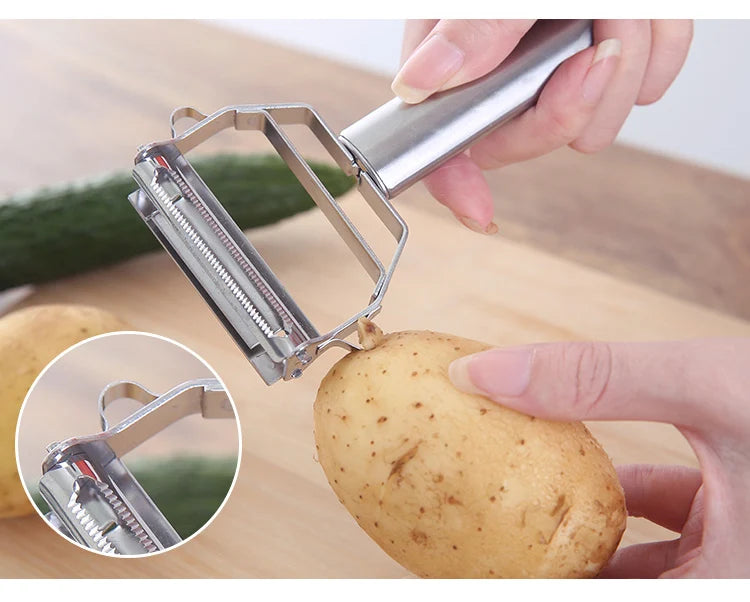 Multifunctional Stainless Steel  Kitchen Peeler Fruit Vegetable Potato Carrot Cucumber Grater Julienne Durable Vegetable Slicer