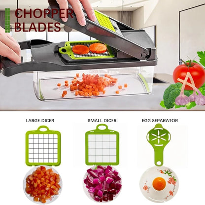 14Set of multifunctional grater, potato shredded vegetables, dicing, handy gadget slicer, kitchen for home, lazy shredding