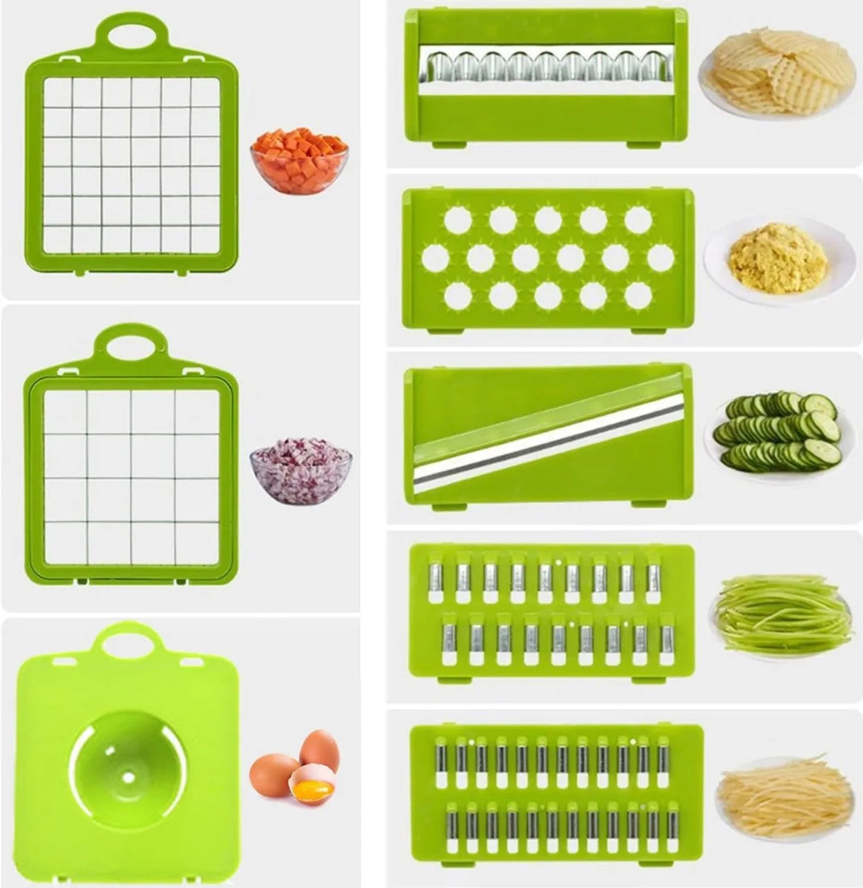 14Set of multifunctional grater, potato shredded vegetables, dicing, handy gadget slicer, kitchen for home, lazy shredding