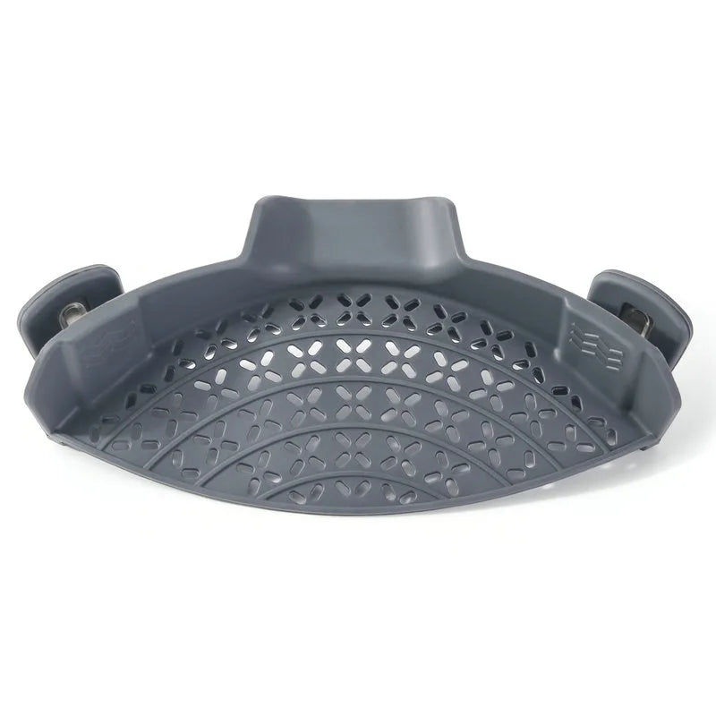 Silicone Colander - Clip On Pot Strainer for Kitchen, Pasta Vegetable Fruit Wash Filter, Salad Spaghetti Draining Basket