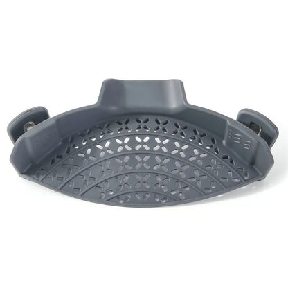 Silicone Colander - Clip On Pot Strainer for Kitchen, Pasta Vegetable Fruit Wash Filter, Salad Spaghetti Draining Basket