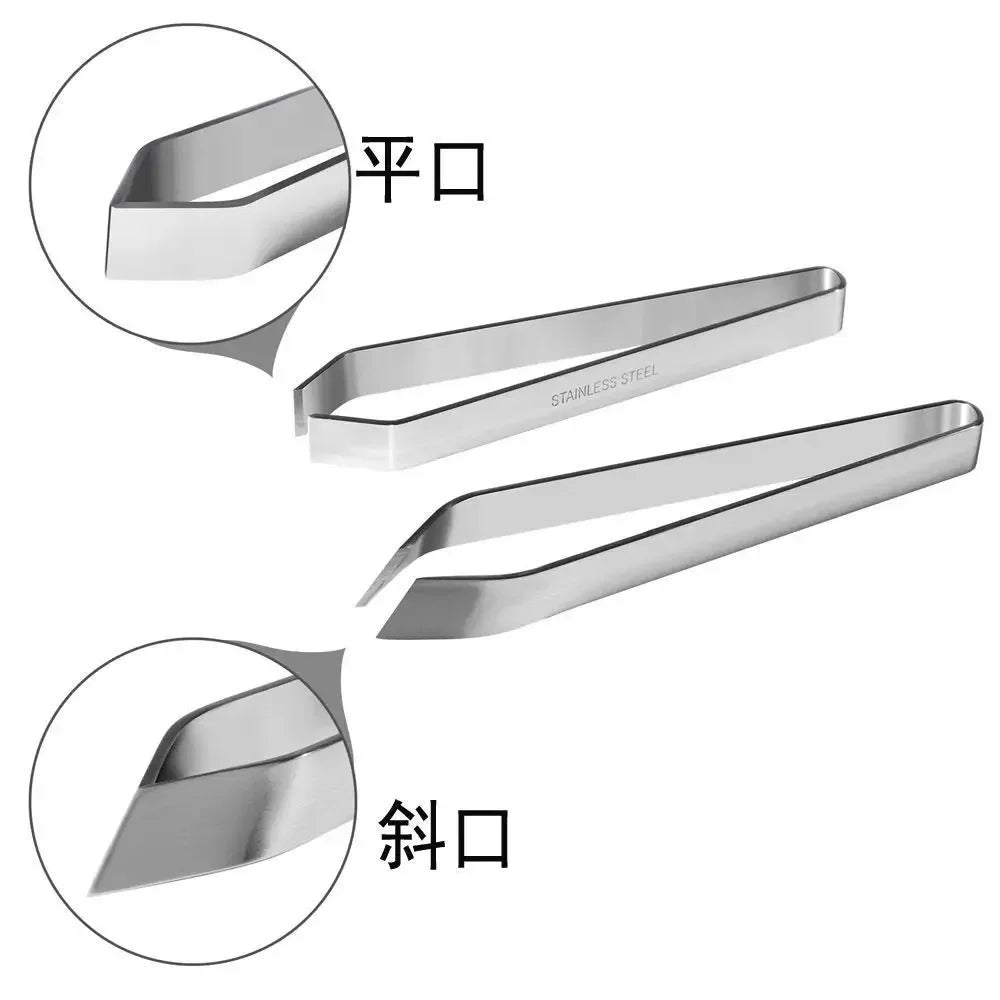 1pcs 430 Stainless Steel Fish Bone Tweezers Pincer Clip Puller Remover Tongs Fish Bone Plucking Clamp Kitchen Gadgets Tools