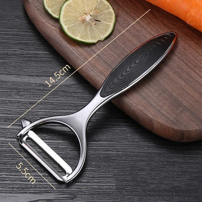 Serrated Blade/Flat Edge Peeler Potato Peeler Slicer Knife Watermelon/Melon Grater Kitchen Multi-Purpose Tool