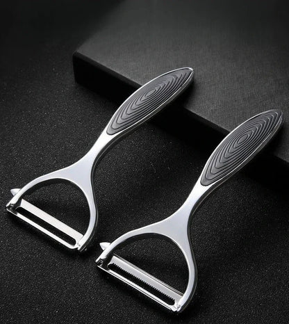 Serrated Blade/Flat Edge Peeler Potato Peeler Slicer Knife Watermelon/Melon Grater Kitchen Multi-Purpose Tool